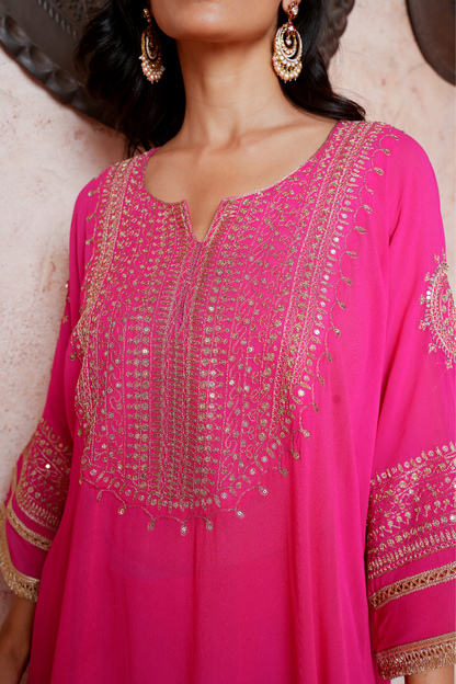 A georgette cape-style Kurta Set