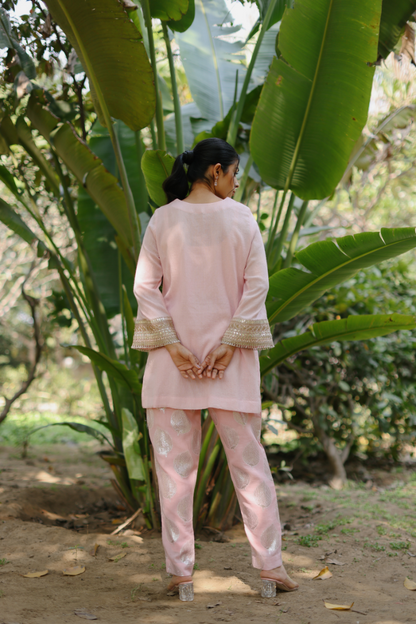 Pink and Silver coord Set