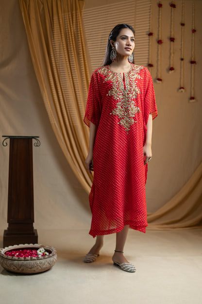 Georgette Lehenga with Mirror and Zari Embroidery on the Neckline