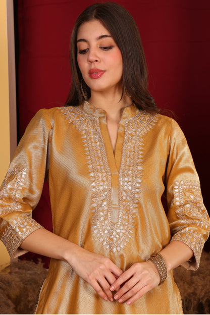 Brocade kurta and salwaar